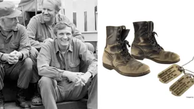 Photo of M*A*S*H boots and dog tags sold at auction for 125,000 dollars